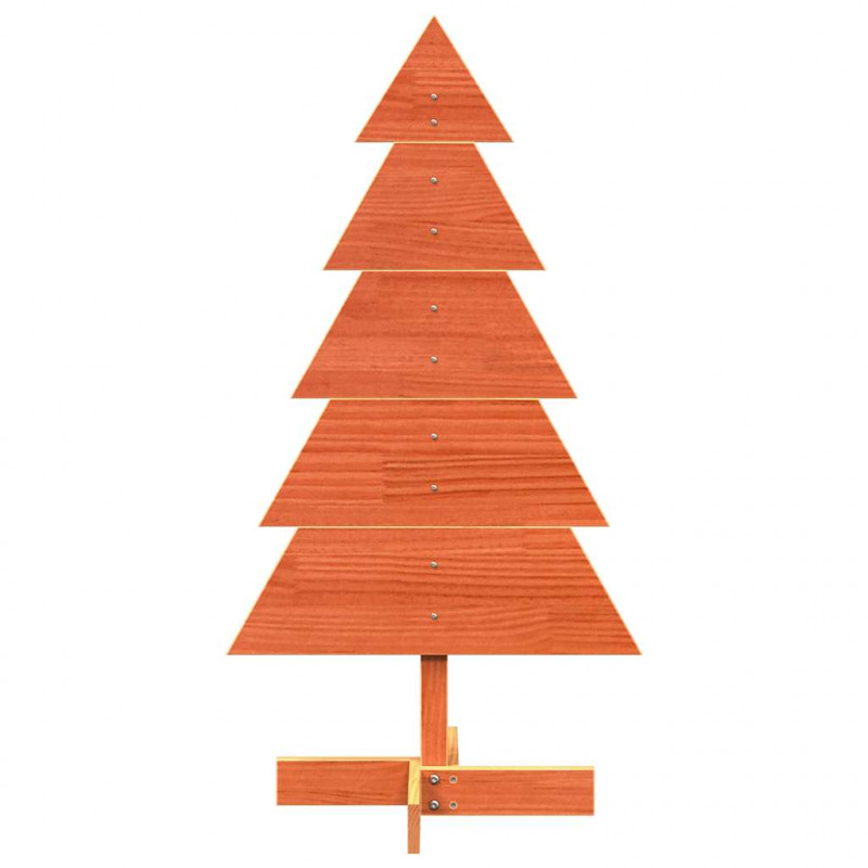 Drewniana choinka do udekorowania, woskowy brąz, 100 cm, sosna