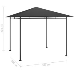 Altana, 3x3x2,7 m, antracytowa, 180 g/m²