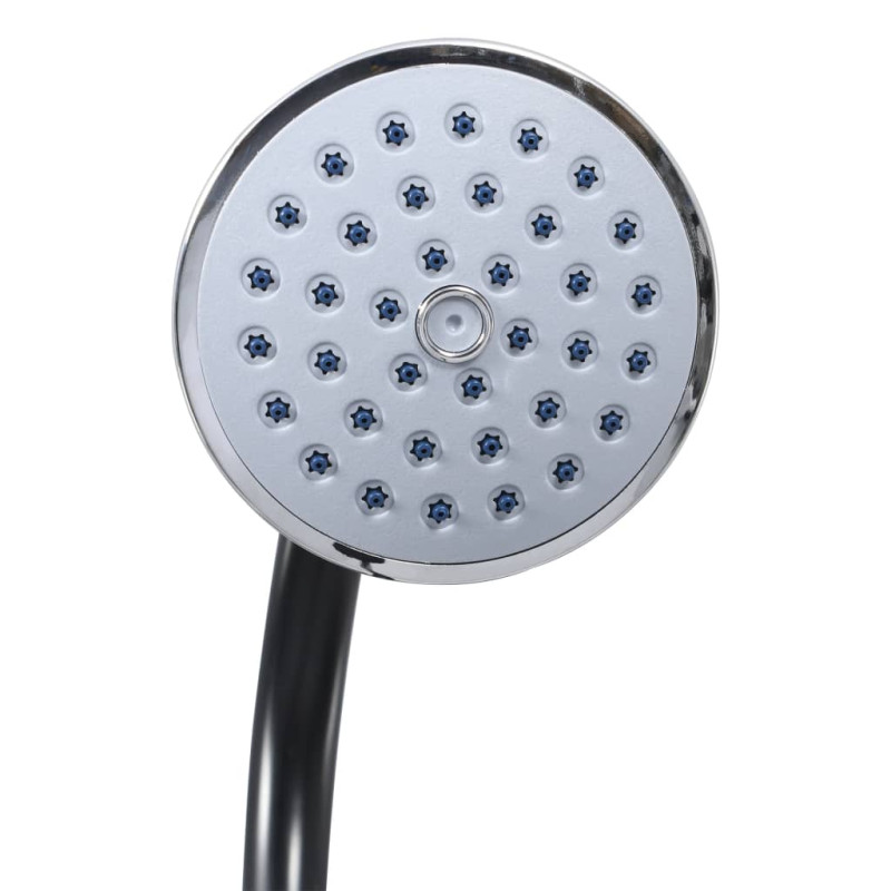 Ogrodowy prysznic solarny, czarny, 215 cm, 8 L