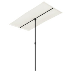 Parasol ogrodowy na aluminiowym słupku, 180x110 cm, piaskowy