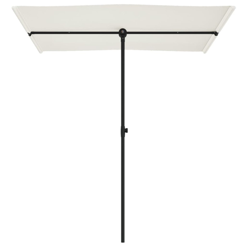 Parasol ogrodowy na aluminiowym słupku, 180x110 cm, piaskowy
