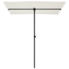 Parasol ogrodowy na aluminiowym słupku, 180x110 cm, piaskowy