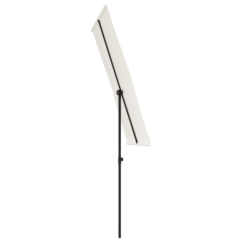 Parasol ogrodowy na aluminiowym słupku, 180x110 cm, piaskowy