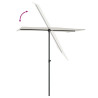 Parasol ogrodowy na aluminiowym słupku, 180x110 cm, piaskowy