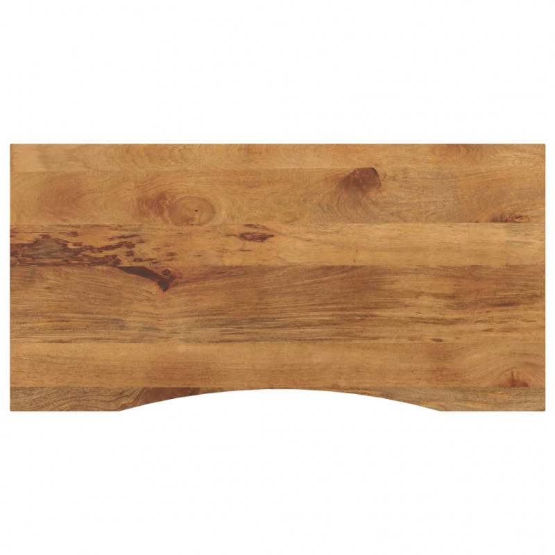 Blat biurka, z wycięciem, 120x60x2,5 cm, surowe drewno mango
