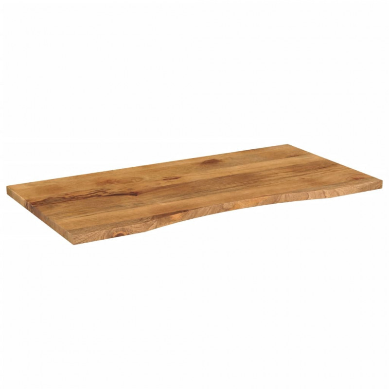 Blat biurka, z wycięciem, 120x60x2,5 cm, surowe drewno mango