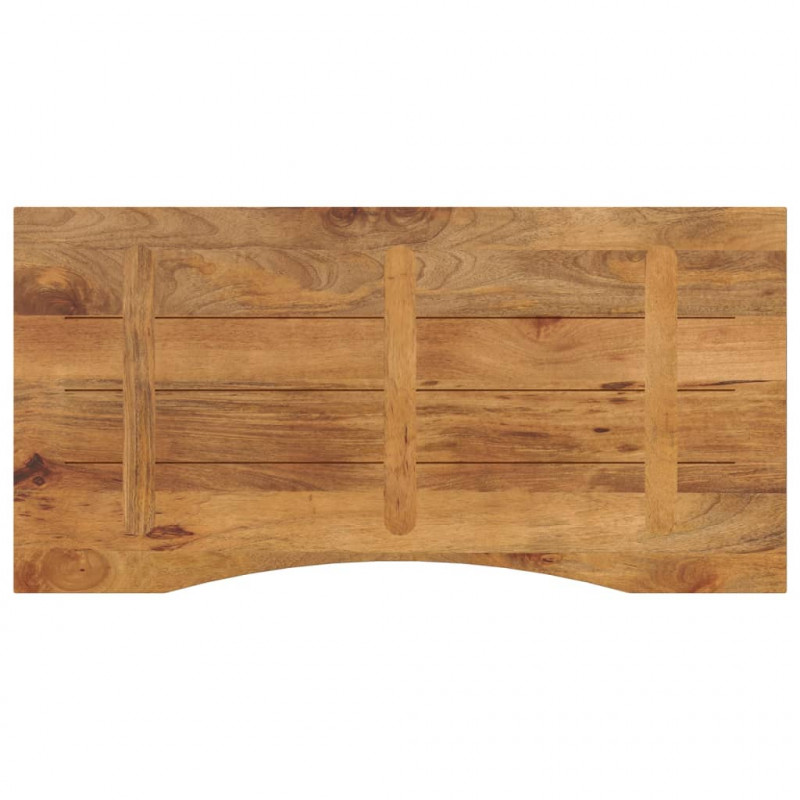 Blat biurka, z wycięciem, 120x60x2,5 cm, surowe drewno mango