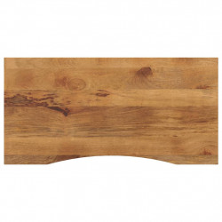 Blat biurka, z wycięciem, 120x50x2,5 cm, surowe drewno mango