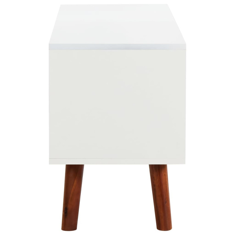 Szafka pod TV, 110x35x50 cm, lite drewno akacjowe i MDF