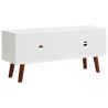 Szafka pod TV, 110x35x50 cm, lite drewno akacjowe i MDF