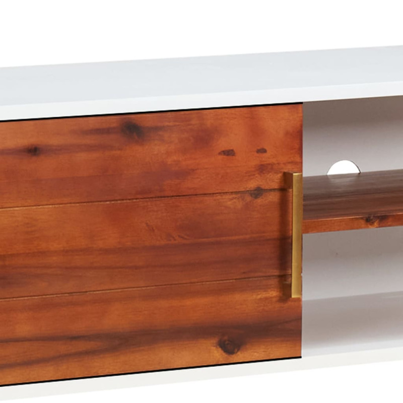 Szafka pod TV, 110x35x50 cm, lite drewno akacjowe i MDF