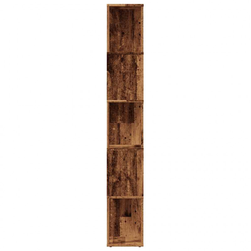 Regał na książki/przegroda, kolor starego drewna, 45x24x159 cm