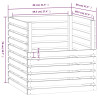 Kompostownik, szary, 80x80x78 cm, lite drewno sosnowe