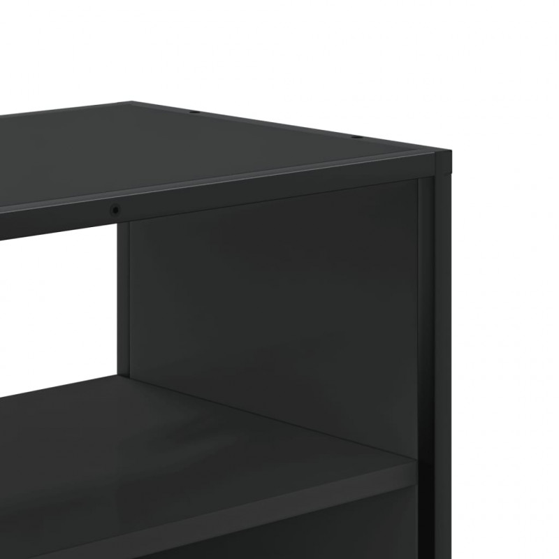 Szafka pod TV, czarna, 100x31x39,5 cm, materiał drewnopochodny