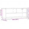 Szafka pod TV, czarna, 100x31x39,5 cm, materiał drewnopochodny