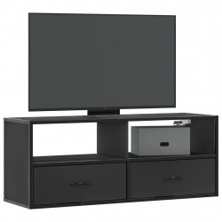 Szafka pod TV, czarna, 100x31x39,5 cm, materiał drewnopochodny