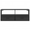 Szafka pod TV, czarna, 100x31x39,5 cm, materiał drewnopochodny