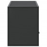 Szafka pod TV, czarna, 100x31x39,5 cm, materiał drewnopochodny