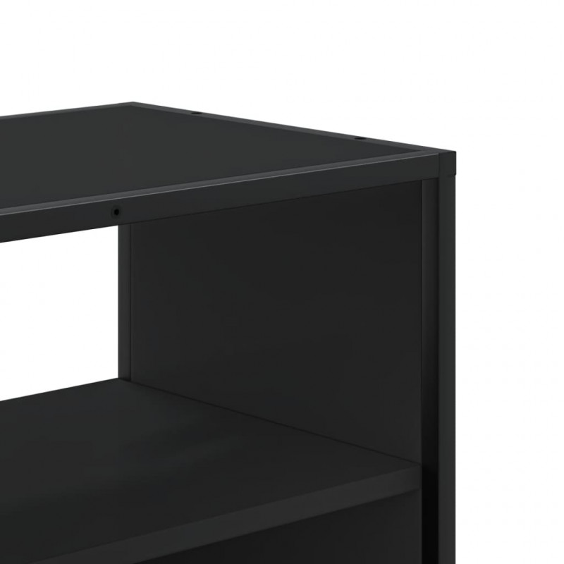 Szafka pod TV, czarna, 100x31x39,5 cm, materiał drewnopochodny