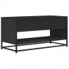 Szafka pod TV, czarna, 91x40x46 cm, materiał drewnopochodny