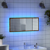 Lustro łazienkowe z LED, stare drewno, 100x8,5x37 cm