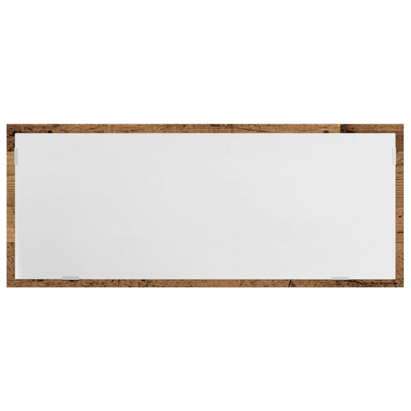 Lustro łazienkowe z LED, stare drewno, 100x8,5x37 cm