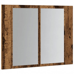 Szafka łazienkowa z lustrem, stare drewno, 60x12x45 cm