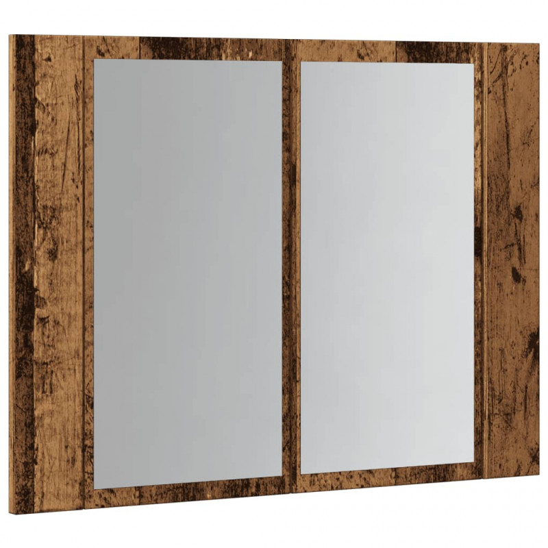 Szafka łazienkowa z lustrem, stare drewno, 60x12x45 cm
