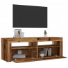 Szafka pod TV z oświetleniem LED, stare drewno, 120x35x40 cm