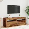 Szafka pod TV z oświetleniem LED, stare drewno, 120x35x40 cm