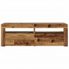Szafka pod TV z oświetleniem LED, stare drewno, 120x35x40 cm