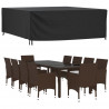 Pokrowce na meble ogrodowe, 2 szt., czarne 260x260x90 cm