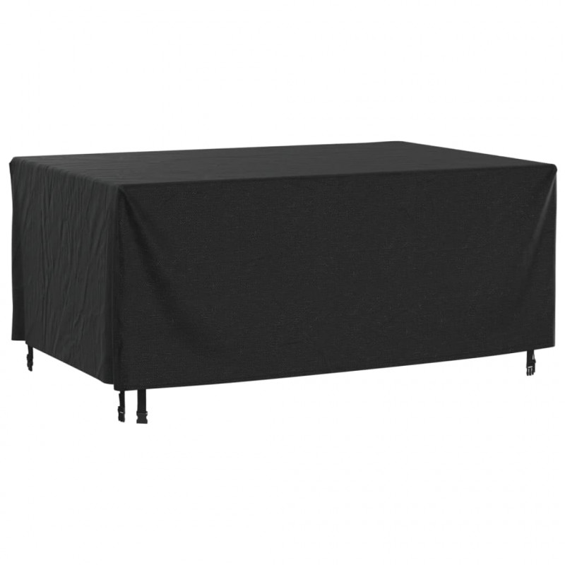 Pokrowce na meble ogrodowe, 2 szt., czarne 172x113x73 cm