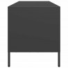 Szafka RTV, czarna, 135x39x43,5 cm, stal walcowana na zimno