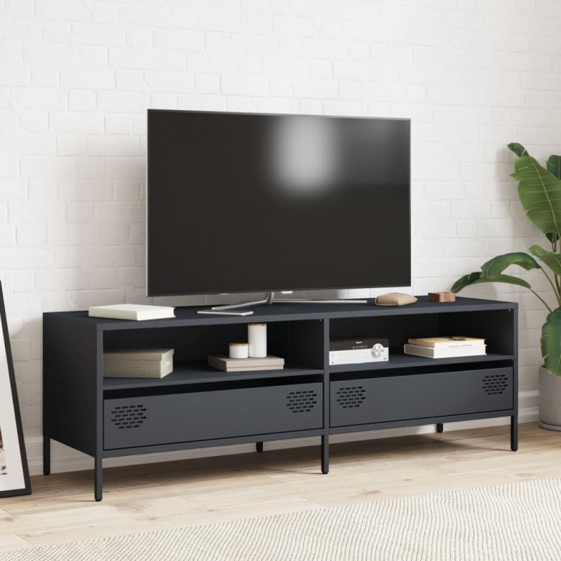 Szafka RTV, antracyt, 135x39x43,5 cm, stal walcowana na zimno