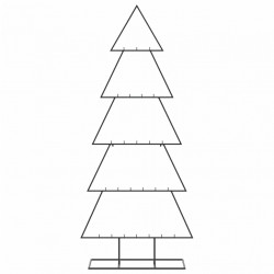 Metalowa choinka świąteczna, do dekoracji, czarna, 150 cm