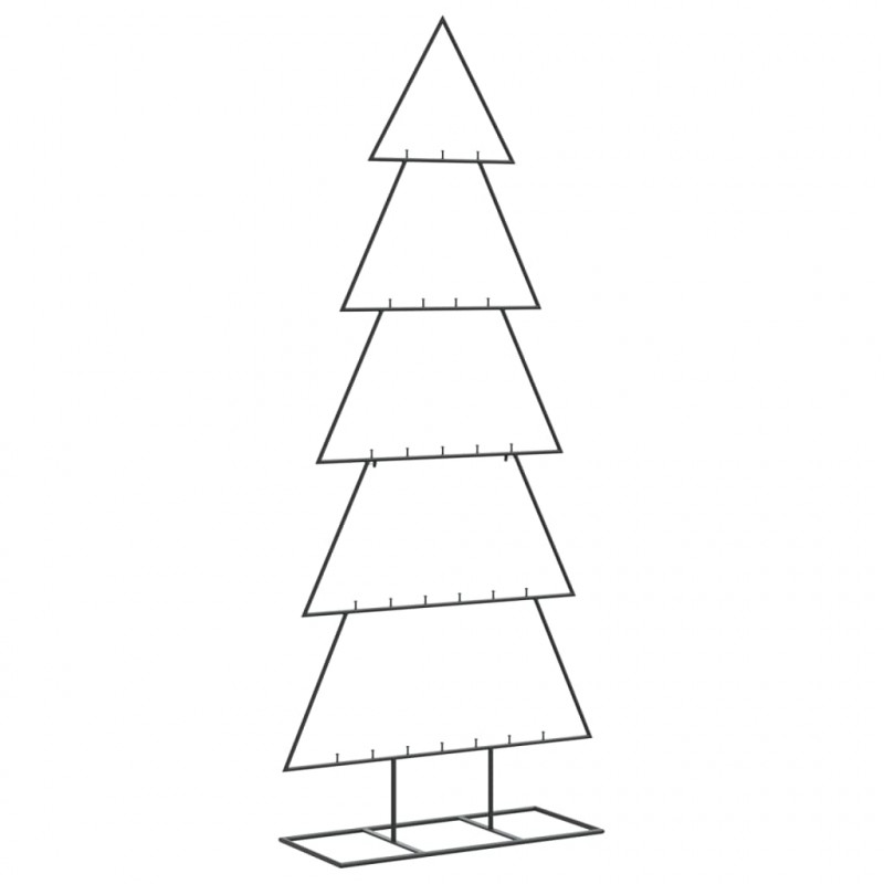 Metalowa choinka świąteczna, do dekoracji, czarna, 150 cm
