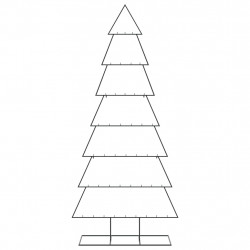 Metalowa choinka świąteczna, do dekoracji, czarna, 210 cm