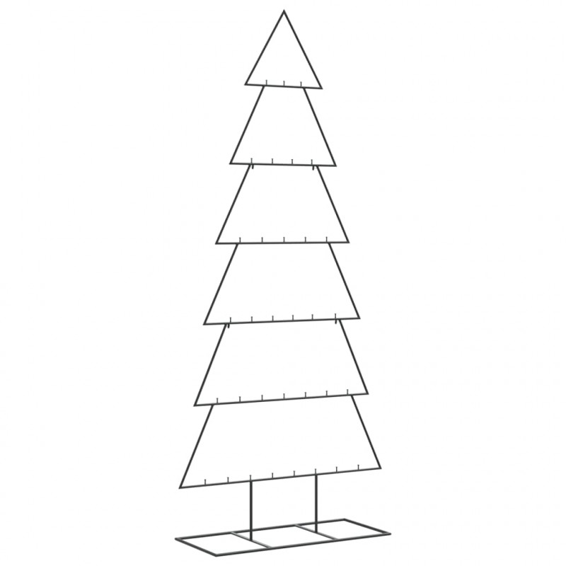 Metalowa choinka świąteczna, do dekoracji, czarna, 210 cm