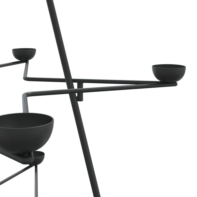 Metalowa choinka świąteczna, do dekoracji, czarna, 140 cm