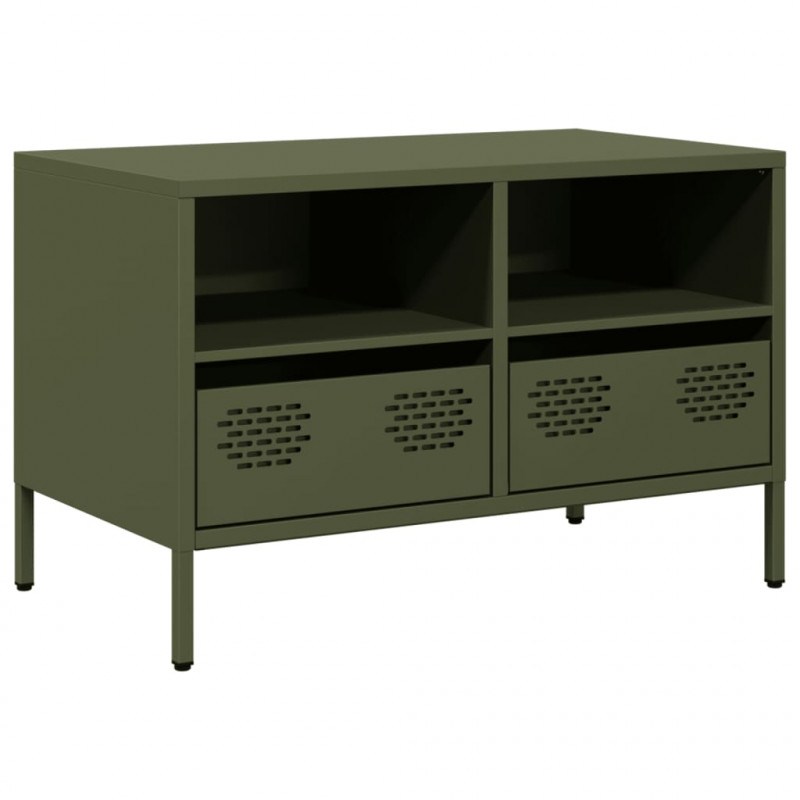 Szafka RTV, oliwkowa, 68x39x43,5 cm, stal walcowana na zimno