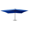 Wiszący parasol z drewnianym słupkiem, 400x300 cm, niebieski