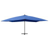 Wiszący parasol z drewnianym słupkiem, 400x300 cm, niebieski