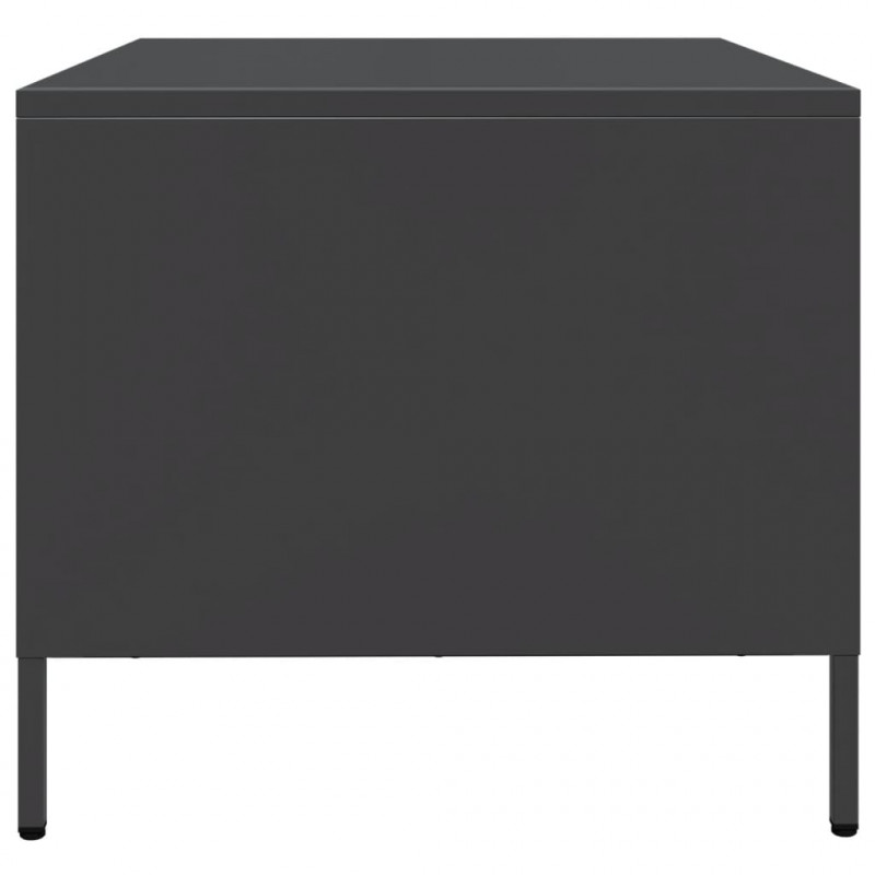 Szafka RTV, czarna, 68x50x43,5 cm, stal walcowana na zimno