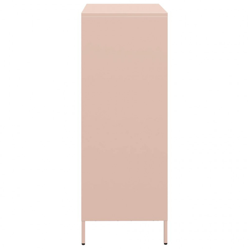Szafka, różowa, 68x39x103,5 cm, stal