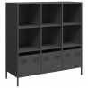Szafka, czarna, 101,5x39x103,5 cm, stal