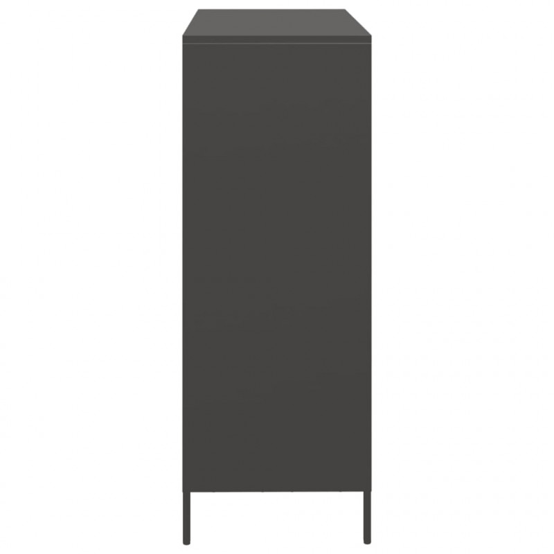Szafka, czarna, 101,5x39x103,5 cm, stal