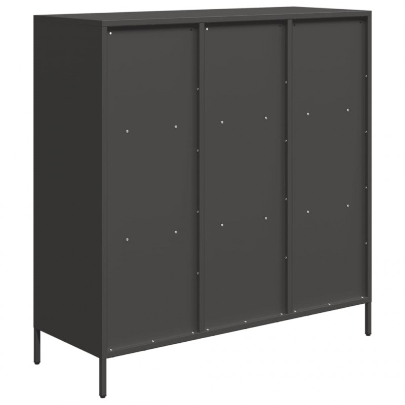 Szafka, czarna, 101,5x39x103,5 cm, stal