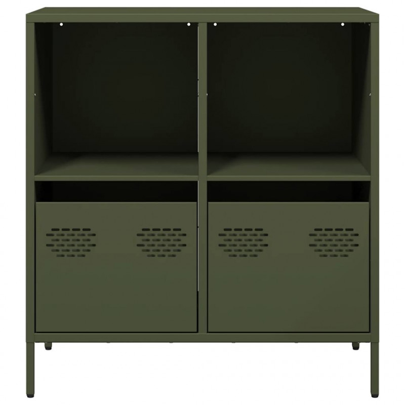 Szafka, oliwkowa, 68x39x73,5 cm, stal walcowana na zimno