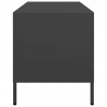 Szafka RTV, czarna, 101,5x39x43,5 cm, stal walcowana na zimno
